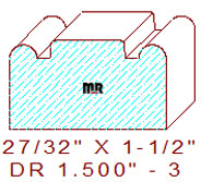 Face Frame Moulding 1-1/2" - 3 Face Frame Moulding 1-1/2" - 3