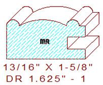 Drawer Front Moulding 1-5/8" - 1 Drawer Front Moulding 1-5/8" - 1