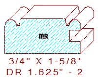 Cabinet Door Stile/Rail 1-5/8" - 2 