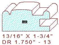 Cabinet Door Stile/Rail 1-3/4" - 13
