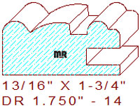 Drawer Front Moulding 1-3/4" - 14 Drawer Front Moulding 1-3/4" - 14