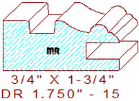 Drawer Front Moulding 1-3/4" - 15 Drawer Front Moulding 1-3/4" - 15