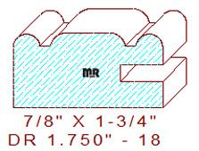 Cabinet Door Stile/Rail 1-3/4" - 18