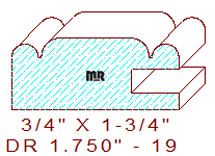 Cabinet Door Stile/Rail 1-3/4" - 19