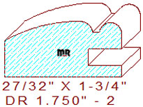 Drawer Front Moulding 1-3/4" - 2 Drawer Front Moulding 1-3/4" - 2