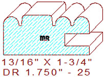 Cabinet Door Stile/Rail 1-3/4" - 25