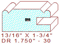 Cabinet Door Stile/Rail 1-3/4" - 30