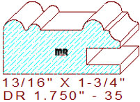 Drawer Front Moulding 1-3/4" - 35 Drawer Front Moulding 1-3/4" - 35