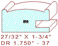 Cabinet Door Stile/Rail 1-3/4" - 37