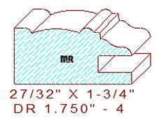 Cabinet Drawer Front 1-3/4" - 4