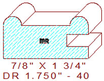 Cabinet Door Stile/Rail 1-3/4" - 40