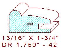 Drawer Front Moulding 1-3/4" - 42 Drawer Front Moulding 1-3/4" - 42