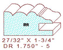 Drawer Front Moulding 1-3/4" - 5 Drawer Front Moulding 1-3/4" - 5