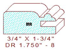 Cabinet Door Stile/Rail 1-3/4" - 8