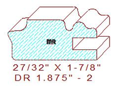 Drawer Front Moulding 1-7/8" - 2 Drawer Front Moulding 1-7/8" - 2