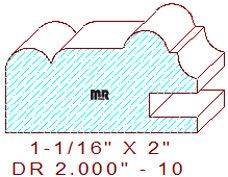 Drawer Front Moulding 2" - 10 Drawer Front Moulding 2" - 10