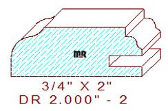 Drawer Front Moulding 2" - 2 Drawer Front Moulding 2" - 2