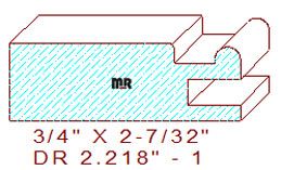 Cabinet Door Moulding 2-7/32" - 1 Cabinet Door Moulding 2-7/32" - 1