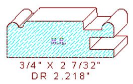 Cabinet Door Moulding 2-7/32"