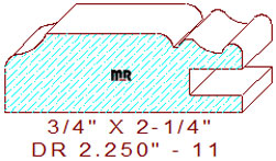 Cabinet Door Moulding 2-1/4" - 11 Cabinet Door Moulding 2-1/4" - 11