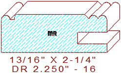 Cabinet Door Moulding 2-1/4" - 16 Cabinet Door Moulding 2-1/4" - 16