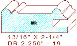 Cabinet Door Moulding 2-1/4" - 19