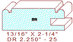 Cabinet Door Moulding 2-1/4" - 25 Cabinet Door Moulding 2-1/4" - 25