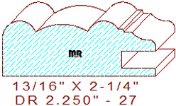 Drawer Front Moulding 2-1/4" - 27 Drawer Front Moulding 2-1/4" - 27