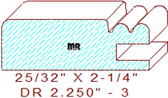 Cabinet Door Moulding 2-1/4" - 3