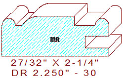 Cabinet Door Moulding 2-1/4" - 30