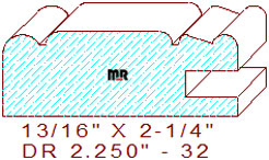 Cabinet Door Moulding 2-1/4" - 32 Cabinet Door Moulding 2-1/4" - 32
