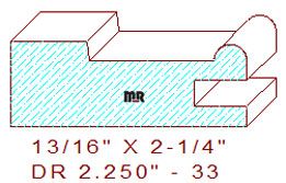 Cabinet Door Moulding 2-1/4" - 33 Cabinet Door Moulding 2-1/4" - 33