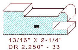 Cabinet Door Moulding 2-1/4" - 33 