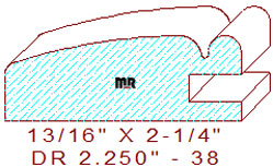 Cabinet Door Moulding 2-1/4" - 38 Cabinet Door Moulding 2-1/4" - 38