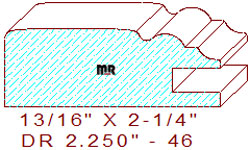 Drawer Front Moulding 2-1/4" - 46 Drawer Front Moulding 2-1/4" - 46