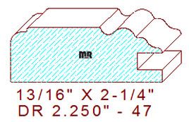 Drawer Front Moulding 2-1/4" - 47 Drawer Front Moulding 2-1/4" - 47