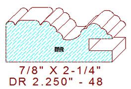 Drawer Front Moulding 2-1/4" - 48 Drawer Front Moulding 2-1/4" - 48