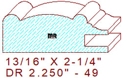 Drawer Front Moulding 2-1/4" - 49 Drawer Front Moulding 2-1/4" - 49