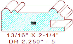 Cabinet Door Moulding 2-1/4" - 5 Cabinet Door Moulding 2-1/4" - 5