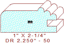 Drawer Front Moulding 2-1/4" - 50 Drawer Front Moulding 2-1/4" - 50
