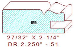 Drawer Front Moulding 2-1/4" - 51 Drawer Front Moulding 2-1/4" - 51