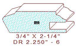 Drawer Front Moulding 2-1/4" - 6 Drawer Front Moulding 2-1/4" - 6
