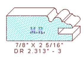 Cabinet Door Moulding 2-5/16" - 3