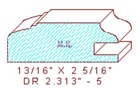 Cabinet Door Moulding 2-5/16" - 5 Cabinet Door Moulding 2-5/16" - 5