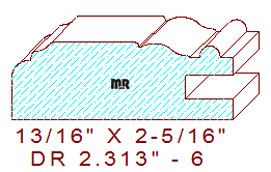 Cabinet Door Moulding 2-5/16" - 6 Cabinet Door Moulding 2-5/16" - 6