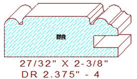 Drawer Front Moulding 2-3/8" - 4 Drawer Front Moulding 2-3/8" - 4