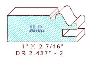 Cabinet Door Moulding 2-7/16" - 2 Cabinet Door Moulding 2-7/16" - 2