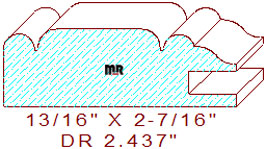 Cabinet Door Moulding 2-7/16" Cabinet Door Moulding 2-7/16"