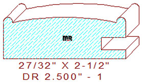 Cabinet Door Moulding 2-1/2" - 1 Cabinet Door Moulding 2-1/2" - 1