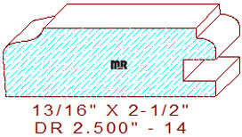 Cabinet Door Moulding 2-1/2" - 14 Cabinet Door Moulding 2-1/2" - 14
